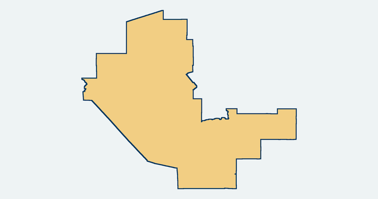 Map showing the Corona-Norco Unified School District boundary