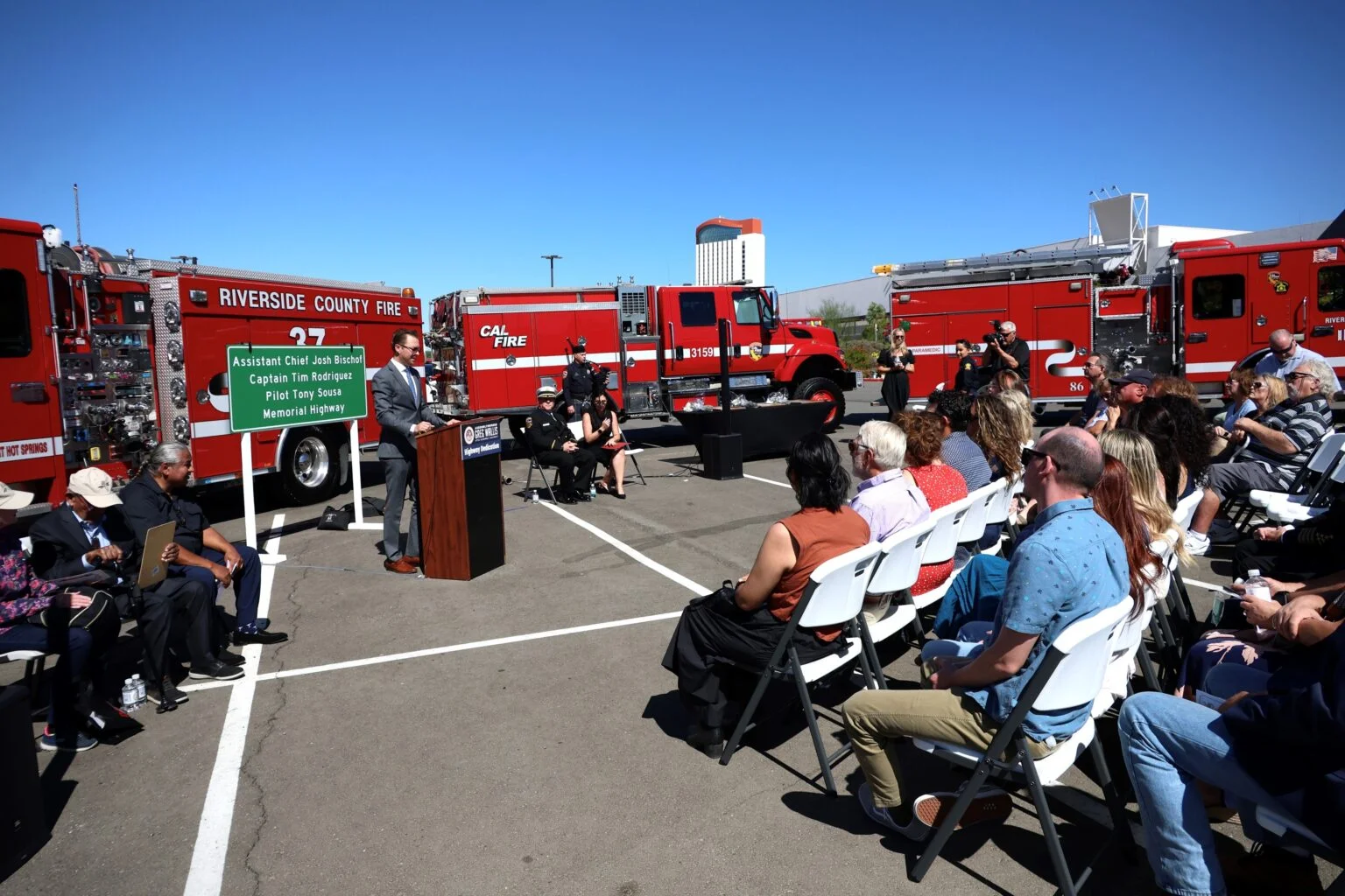 Photo published with the office’s memorial highway dedication announcement